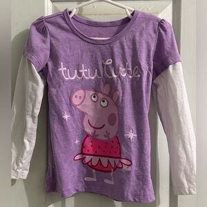 EUC 3T L/S Peppa Pig Tutu Cute Shirt